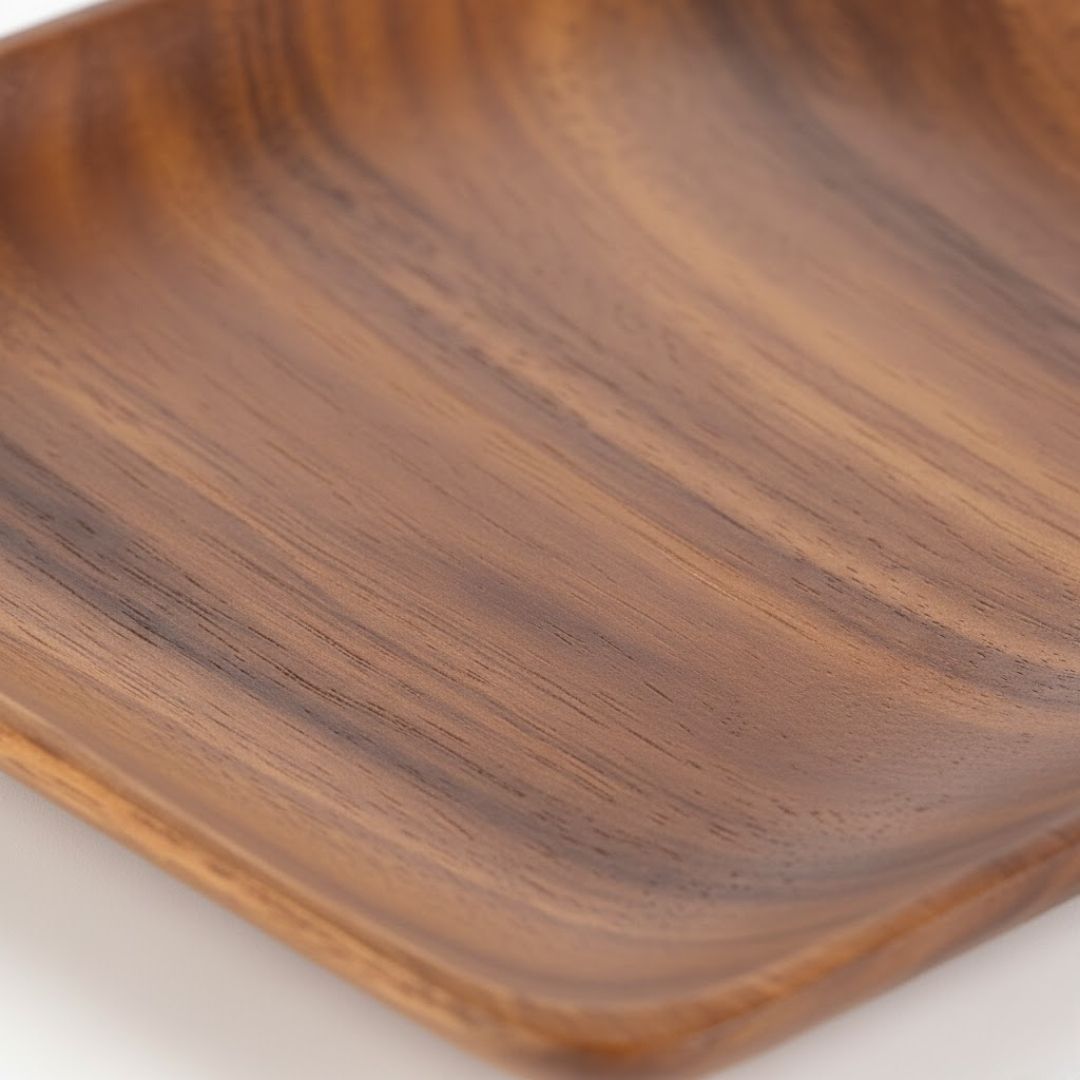 Square Groove Platter for Elegant Dining Experience